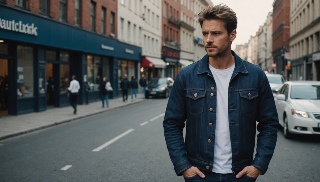 veste jean brut homme