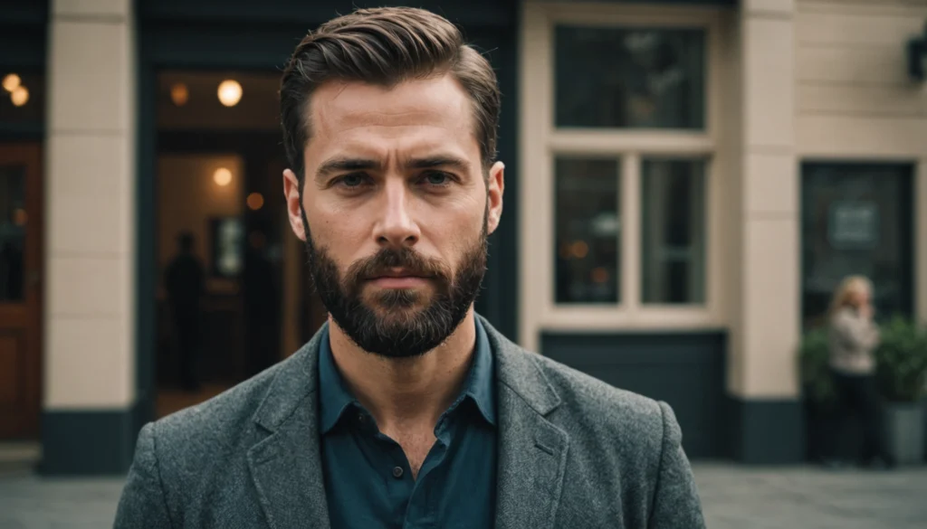 barbe homme sans moustache